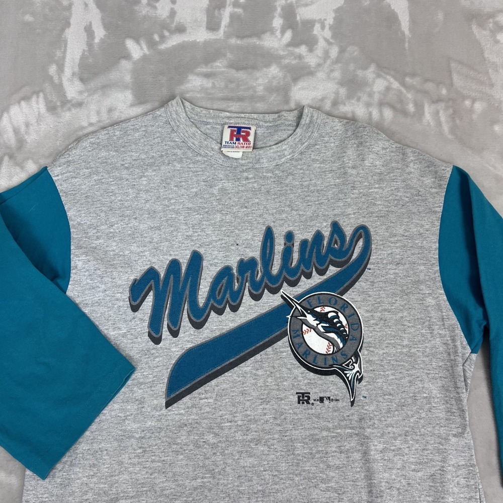 Vintage Florida Marlins Shirt Boys XL (Fits Adult S/M) Baseball 90s Retro USA
